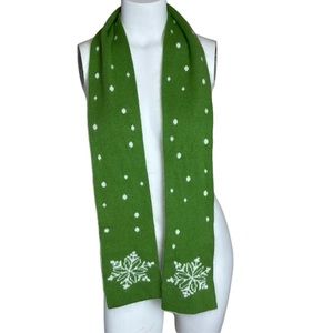 L. L. Bean Polka Dot Snowflake Angora Scarf